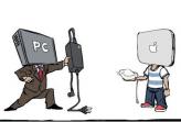 苹果与普通PC“比谁小"额，你懂的……